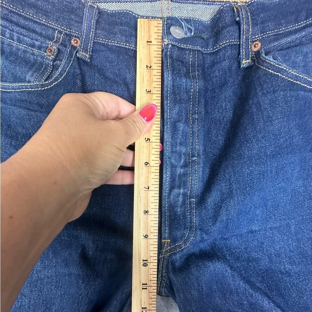 Levis 501 Jean 36x32 Indigo Darkwash Denim Straight‎ Leg Button Fly Classic Fit